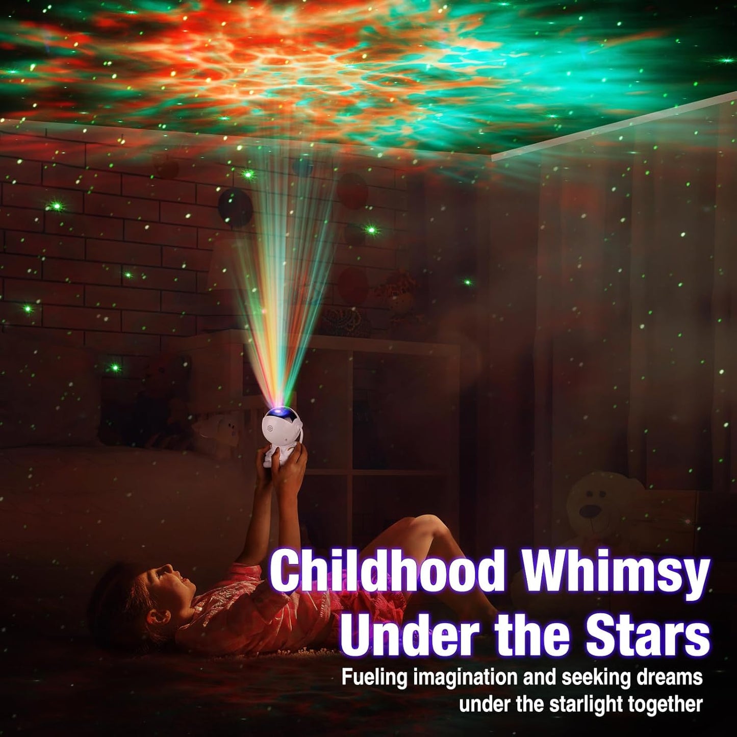 Astronaut Projector,Star Projector Galaxy Light,Night Light for Kids,Light Projector for Bedroom,Starry Nebula Ceiling LED Lamp,With Remote (White1)