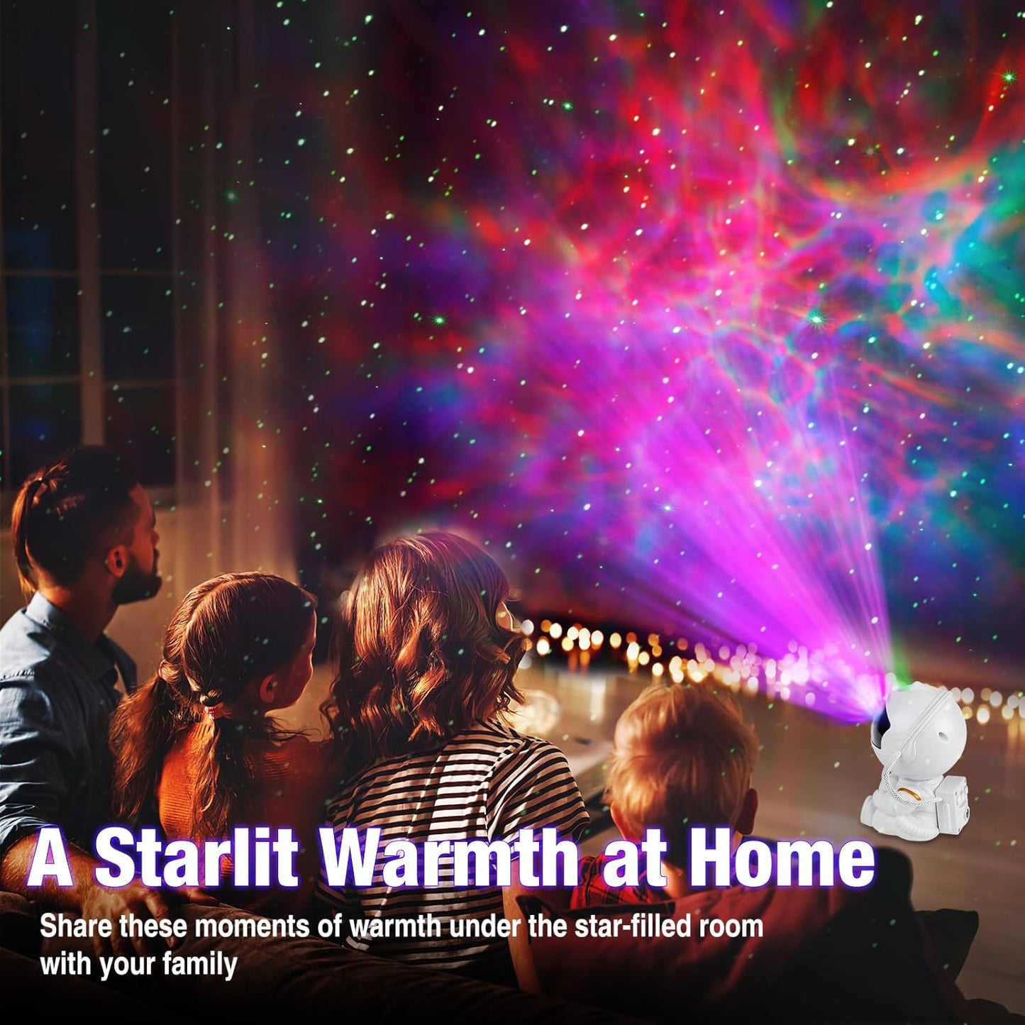 Astronaut Projector,Star Projector Galaxy Light,Night Light for Kids,Light Projector for Bedroom,Starry Nebula Ceiling LED Lamp,With Remote (White1)