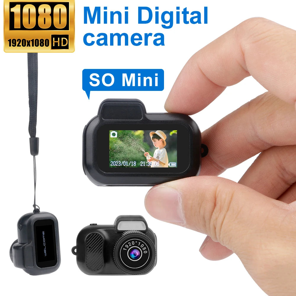 Retro Mini Camera with Screen Takes Video1080P HD Portable Great On Key Chains!