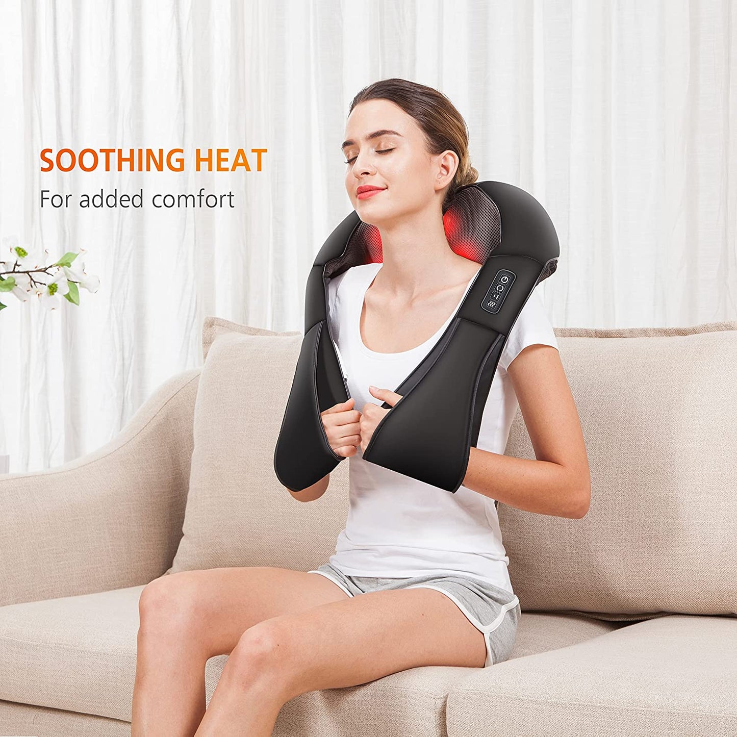 Shiatsu Massager - Heat + Deep Kneading 